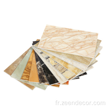 Panneau en marbre brillant PVC UV FEUILLE